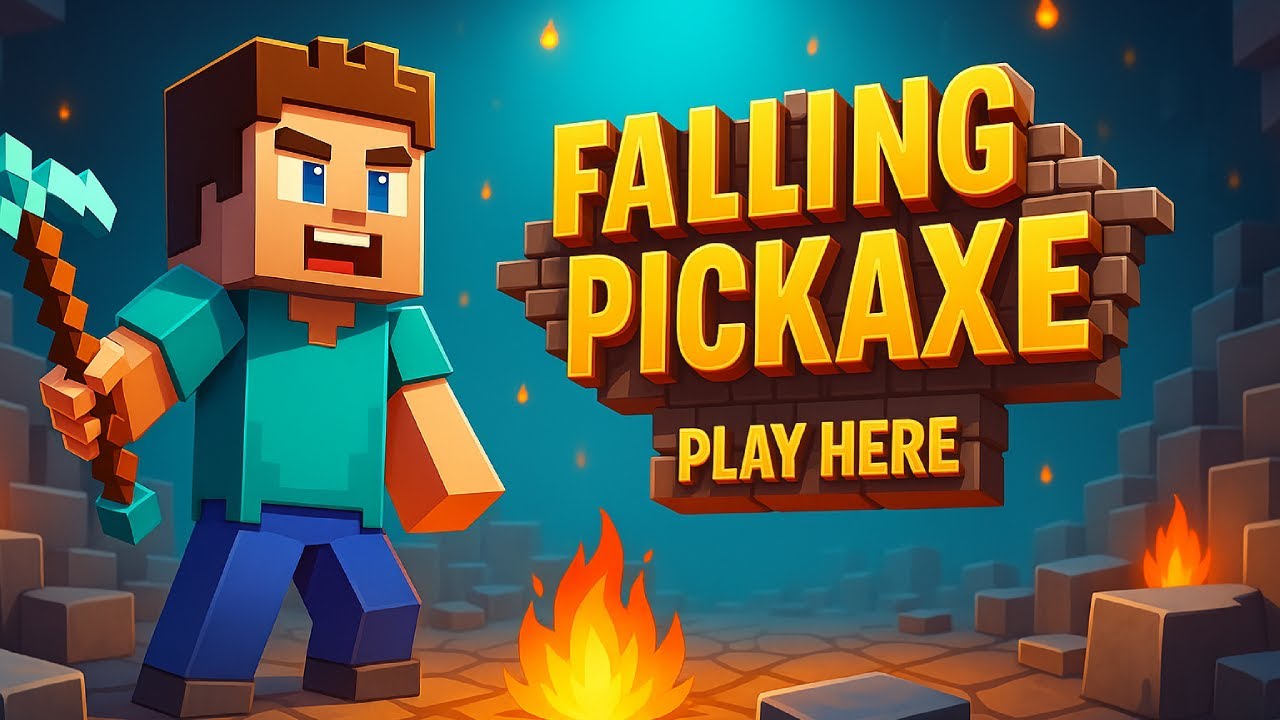 ? FALLING DROP PICKAXE MINECRAFT play here now