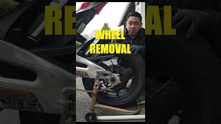 How to Remove a Motorcycle Rear Wheel the easy way