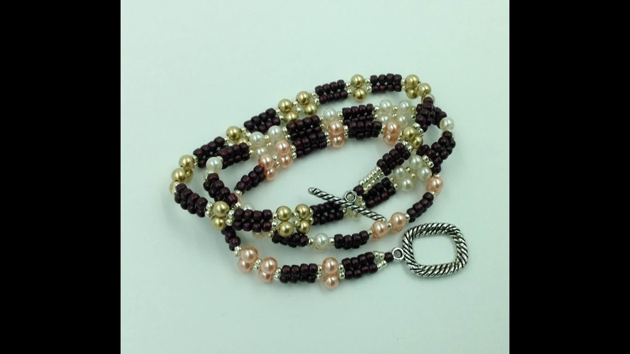 Simple Herringbone Wrap Bracelet or Necklace tutorial YouTube