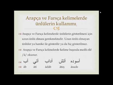 Osmanlı Türkçesi Dersleri 30- Arapça ve Farsça Kelimelerin Belirlenmesi ve Basit Bir Metin Okuması