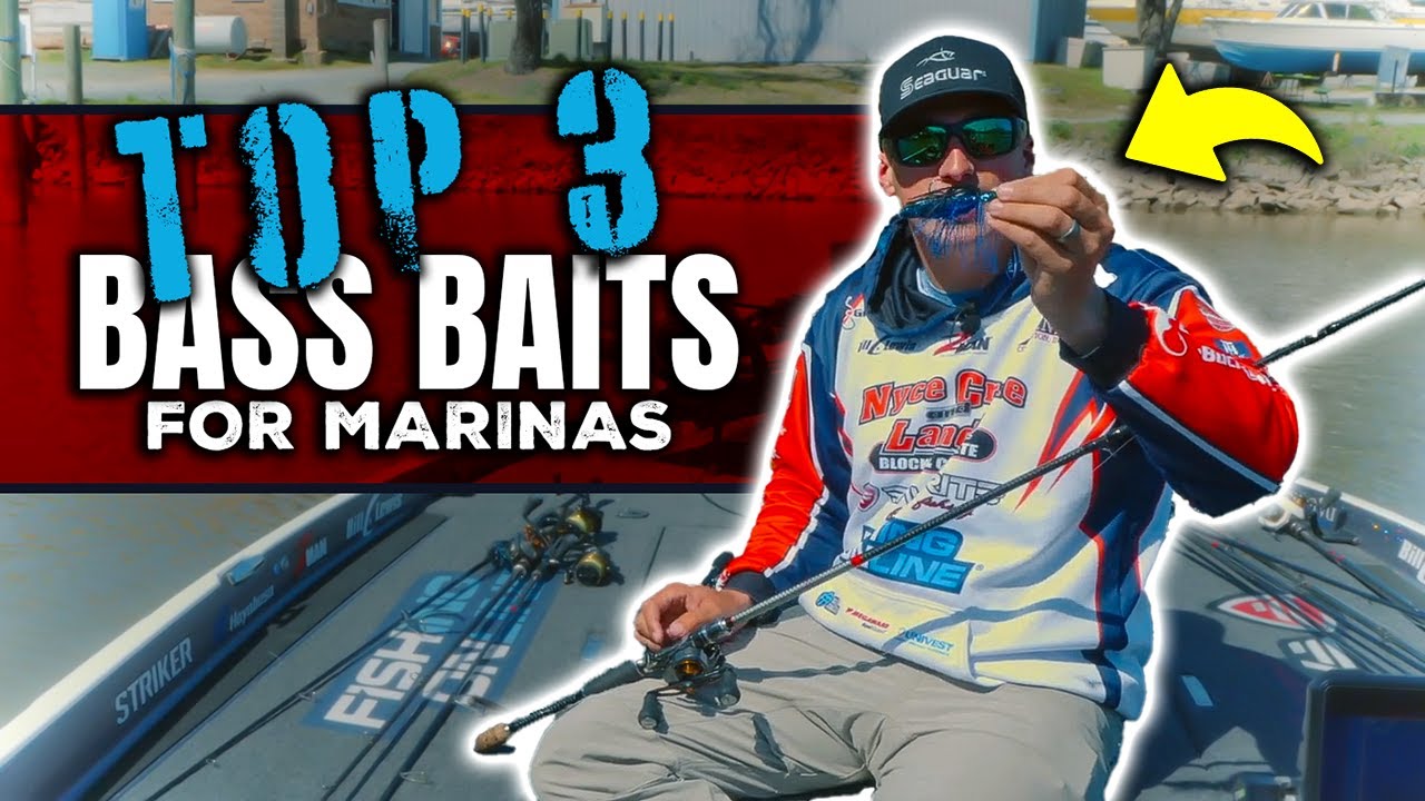TOP 3 Bass Baits for Fishing Marinas (Best Lures to Fish Docks, Floats