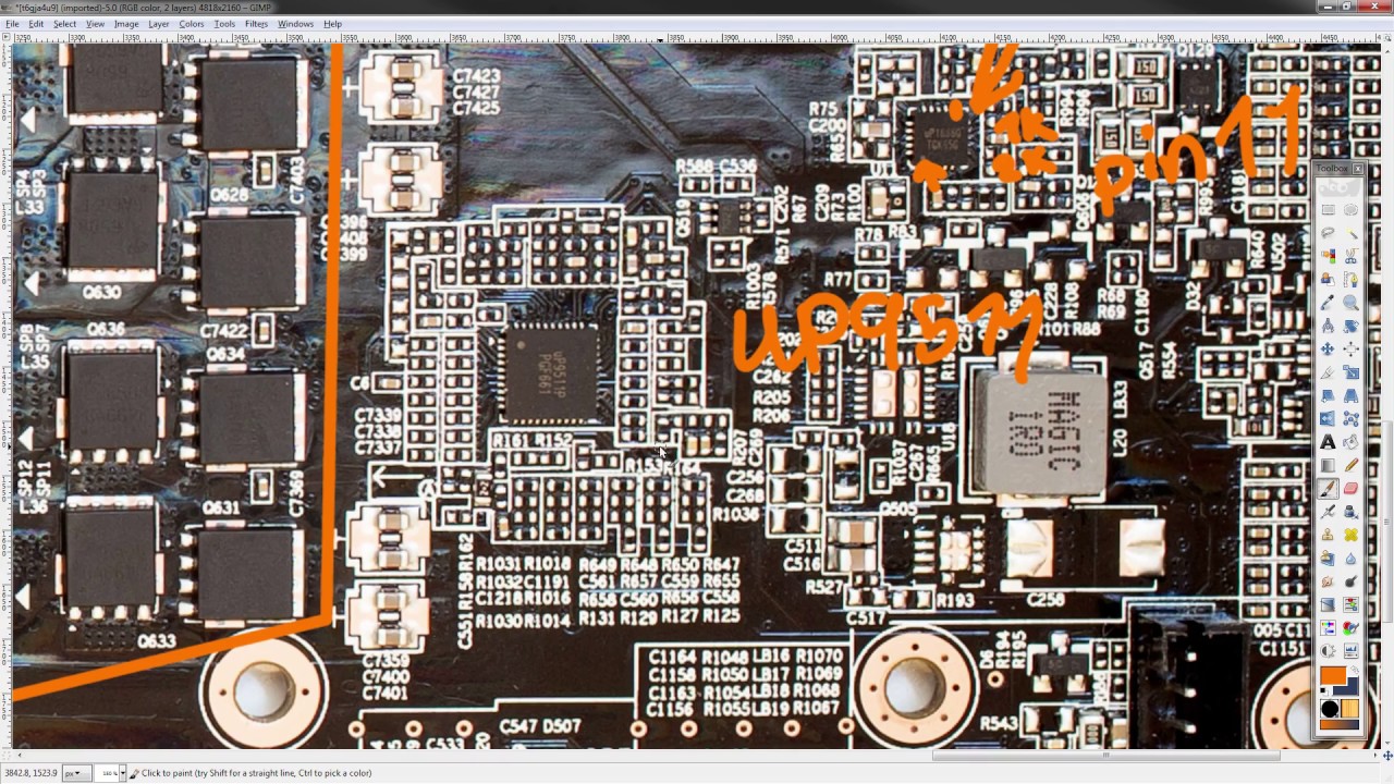 Gigabyte GTX 1060 6GB Xtreme Gaming PCB breakdown + mods + MOSFET datasheet check