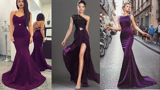 Ideas de Vestidos Gala Elegantes color Morado/Púrpura - YouTube
