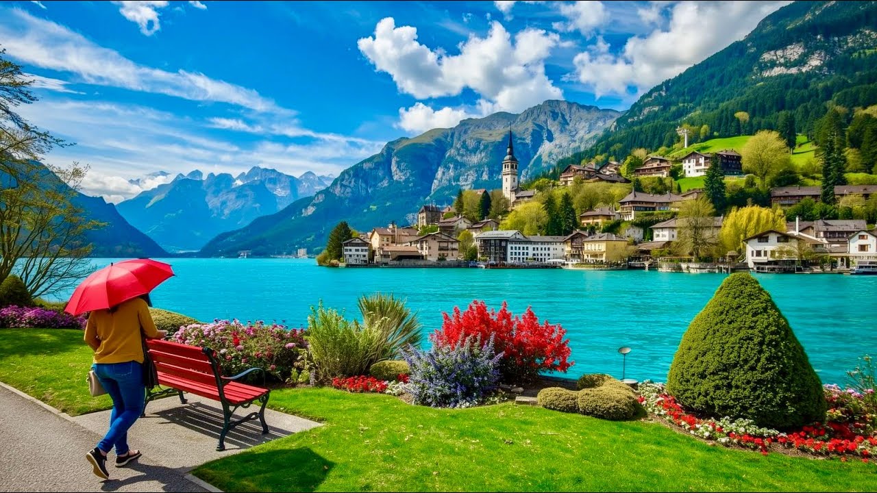 Лугано, Швейцария 🇨🇭Прогулка по самому очаровательному городу — озеро Лугано