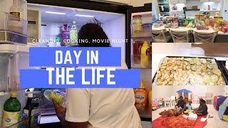 *NEW* Day In The Life!| Cooking, Cleaning + Family Movie Night! Grocery Haul 😀