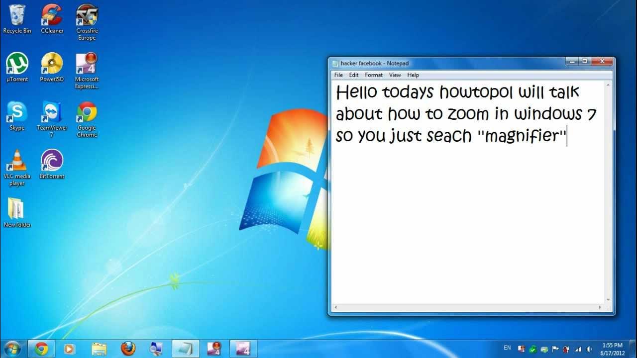 How To Pol (HD) How to zoom in Windows 7 HD YouTube