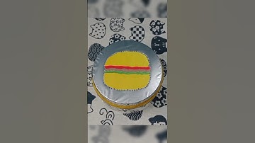 🍔 Drawing a Hamburger #asmr #sounds #relaxing #satisfying #oddlysatisfying #shorts #diy #coloring