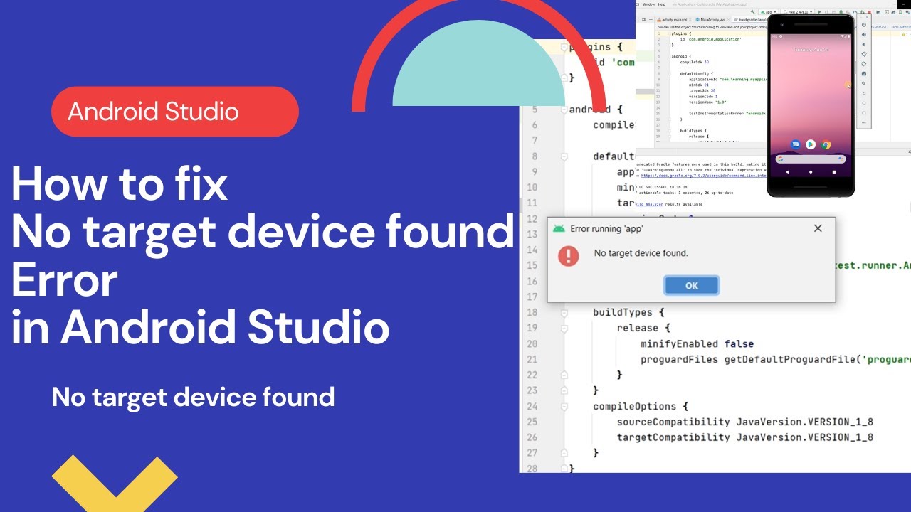 How To Fix No Target Device Found Error In Android Studio And Virtual  Device Sdk Installation 2021 - Youtube