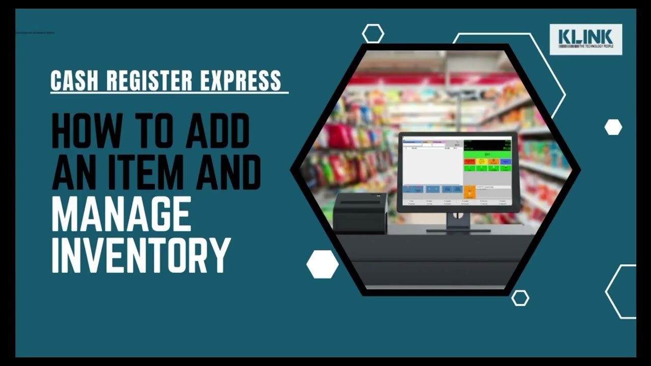 Cash Register Express - How to Add an Item and Manage Inventory