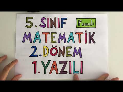 5 Matematik 2. Dönem 1. Yazılı (puanlı)