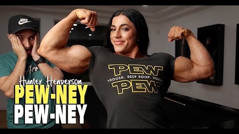 Hunter Henderson HUGE FEMALE BODYBUILDER VS LITTLE GUY! PEW-ney PEW-ney