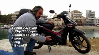 HONDA ASTREA GRAND 110.KOKKINA FEGARIA TEST