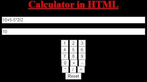 How to create project calculator in HTML a Notepad