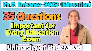 University of Hyderabad Solved Ph.D. Entrance Exam2023 (35 Questions for Practice) UGC NET Paper2