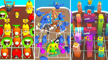 Merge Master Epic Banana Run vs Merge Alphabet Number Run vs Number Cube ⭐ Merge Simulator Battles