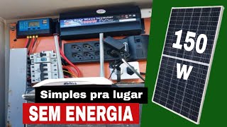 Sistema SIMPLES de energia solar para lugares SEM ENERGIA | Wagner Santos