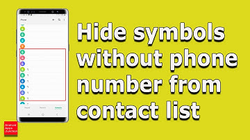 How to hide symbols present in the contact list without phone number in Samsung device