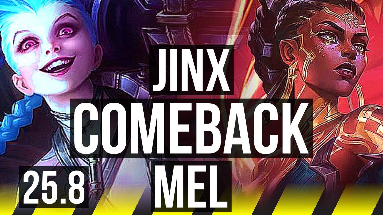 JINX & Rell vs MEL & Braum (ADC) | 6k comeback, 10/2/12, Legendary, 600+ games | EUW Master | 25.8