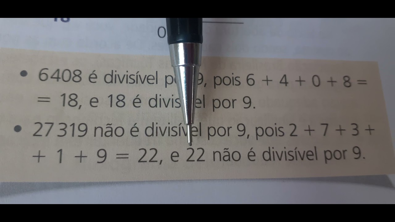 Quando um número é divisivel por 9? - YouTube