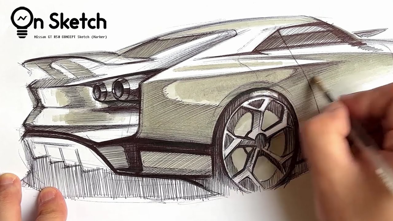 온스케치 CAR SKETCH - Nissan GT R50 Concept Sketch (AD marker
