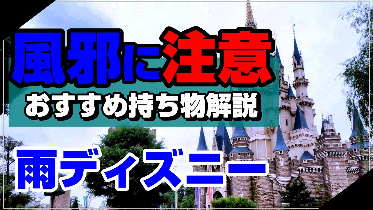 風邪予防 ディズニーに雨の日に持っていくと快適な持ち物８選 ディズニーランド ディズニーシー 子連れディズニー Youtube