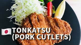 Crispy and delicious Tonkatsu(Pork cutlets)made at home in Japan