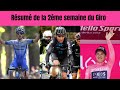 Résumé de la 2ème semaine du Giro 2022 (abandon de Bardet) + nouveauté .