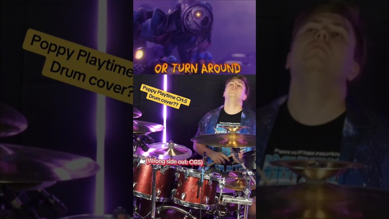 Poppy Playtime Ch 5 drum cover?!?! #poppyplaytime #poppyplaytimechapter5 #shorts @CG5
