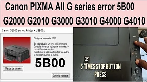 Canon printer error 5b00 solved G2000 G3000 G4000 Series