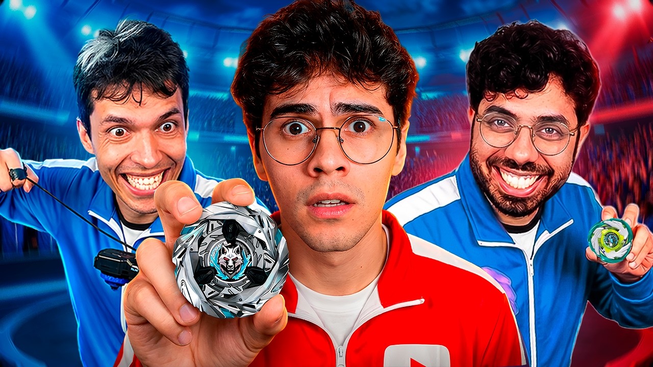 Lutei Beyblade Contra 5 Youtubers SOZINHO!