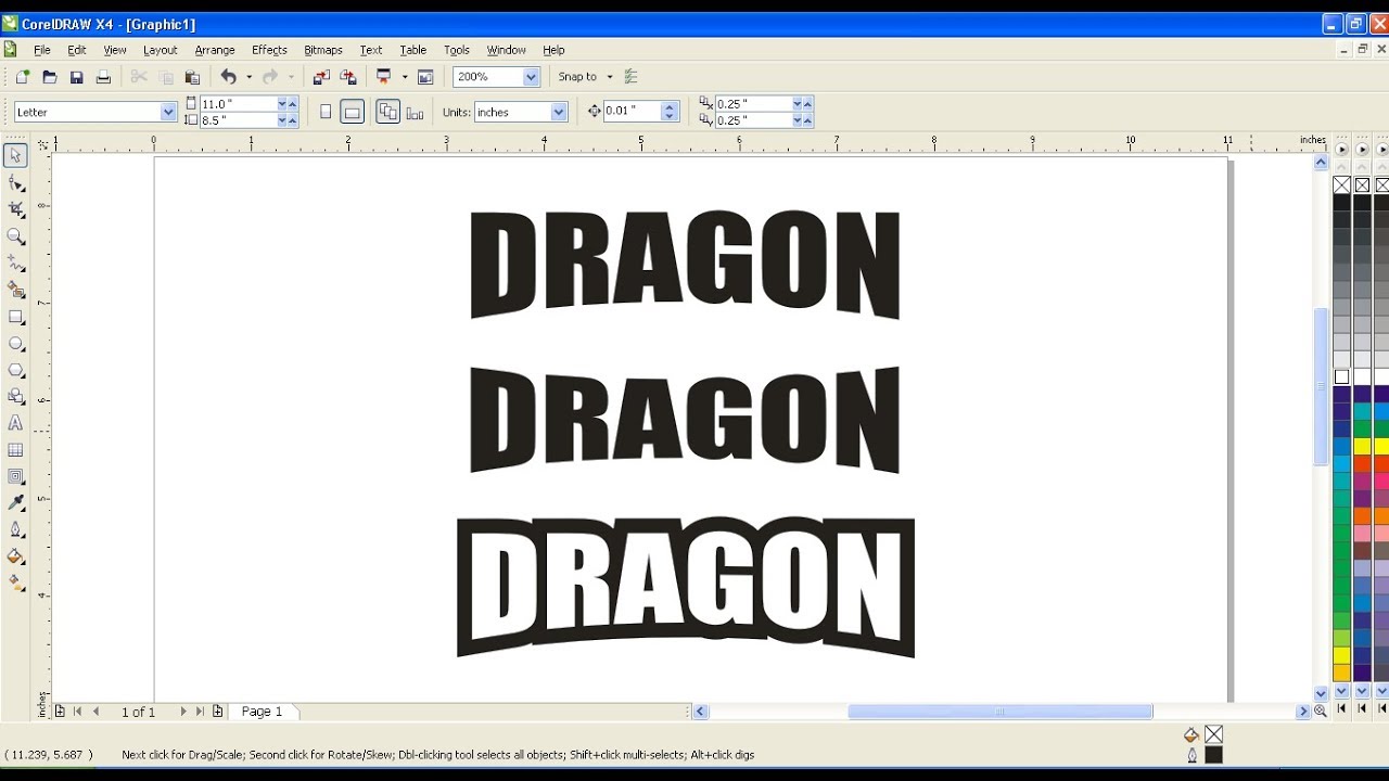  CARA  MUDAH MEMBUAT DESIGN TULISAN  DI  CorelDRAW  YouTube