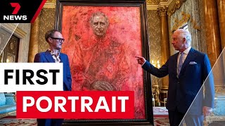 Bold red portrait of King Charles sets social media ablaze | 7 News Australia