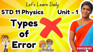 Types of Error | Unit 1 - Nature of Physical World & Measurement #typesoferror #std11physics
