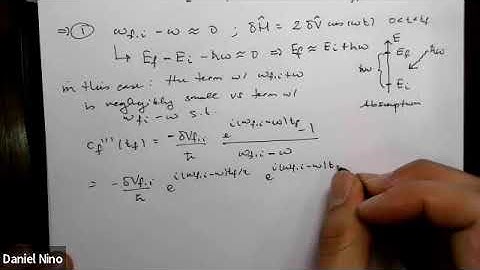 9.3 The phenomenon of absorption due to a harmonically oscillating perturbation