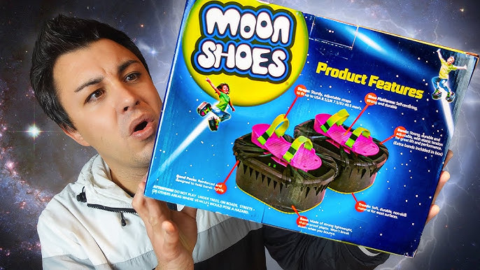 90s Purple Green Monster Platform Bouncing Moon Shoes One Size Toy