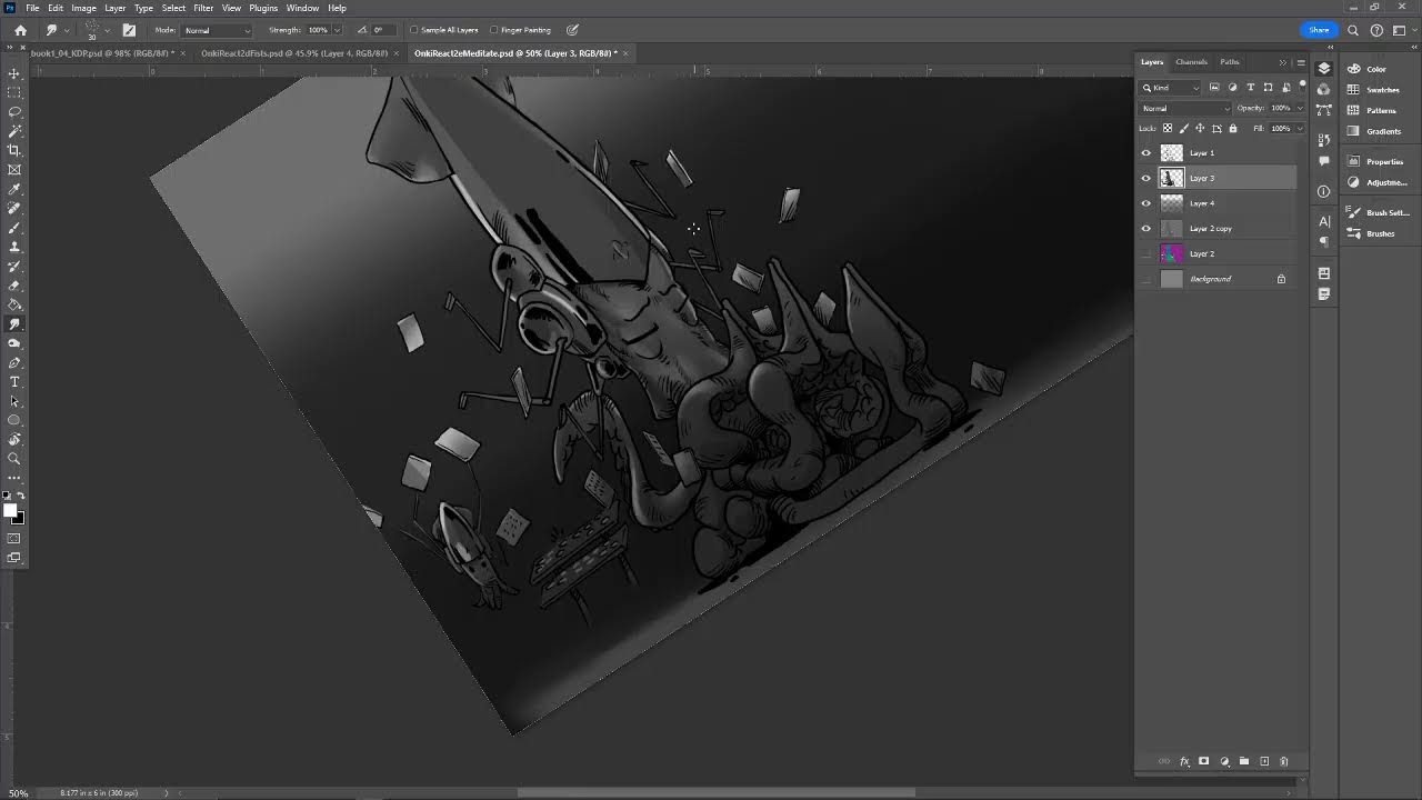 Star Cat and Sun Bear work, adding sequential art