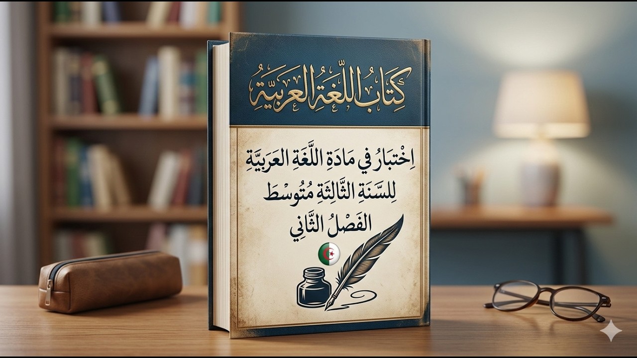 اختبار في مادة اللغة العربية لتلاميذ السنة الثالثة متوسط الفصل الثاني