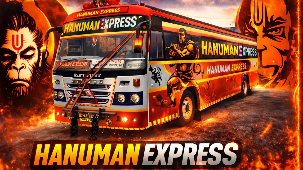 ಹನುಮಾನ್ ಎಕ್ಸ್ಪ್ರೆಸ್ Livery For Bussid/Hanuman express 🙏#Hanuman_Express #KSRTC_Modified_BS_4 #bussid
