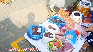 tuyên khánh I dược liệu tây bắc bày bán tại chợ phiên Bắc Hà I Cuộc sống con người vùng cao.