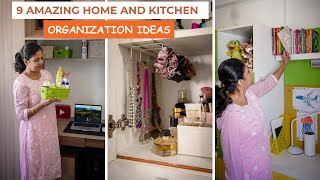 9 Amazing Home and Kitchen Organization Ideas | Space Saving Home Organizing Tips
