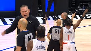 James Harden ejects Michael Malone after he went OFF on the refs 😳