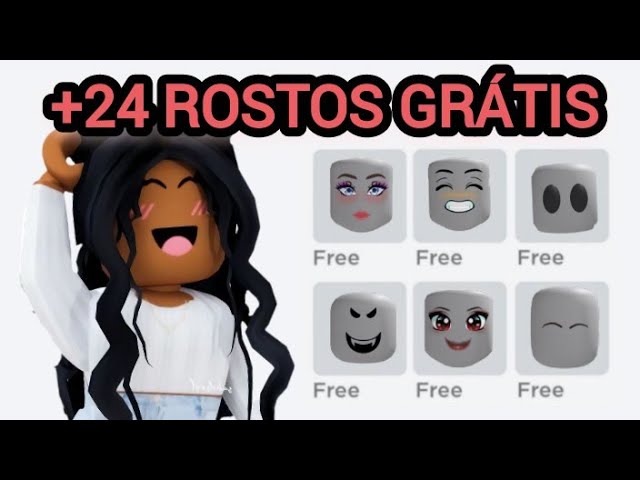 24 rostos grátis no roblox 