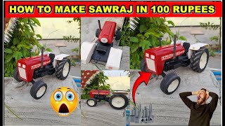 How to make Swaraj 855 at home with pvc pipe | How to make tactor | masr model |#masrmodel #tactor