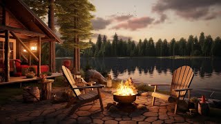 Peaceful Campfire and River Sounds for 3 Hours | Perfect White Noise for Deep Sleep and Relaxation