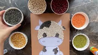 DIY BEAN MOSAIC ART