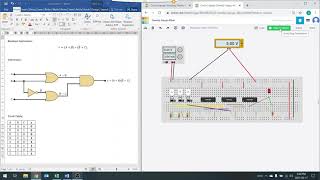 Boolean Expression Implementation in Tinkercad screenshot 5