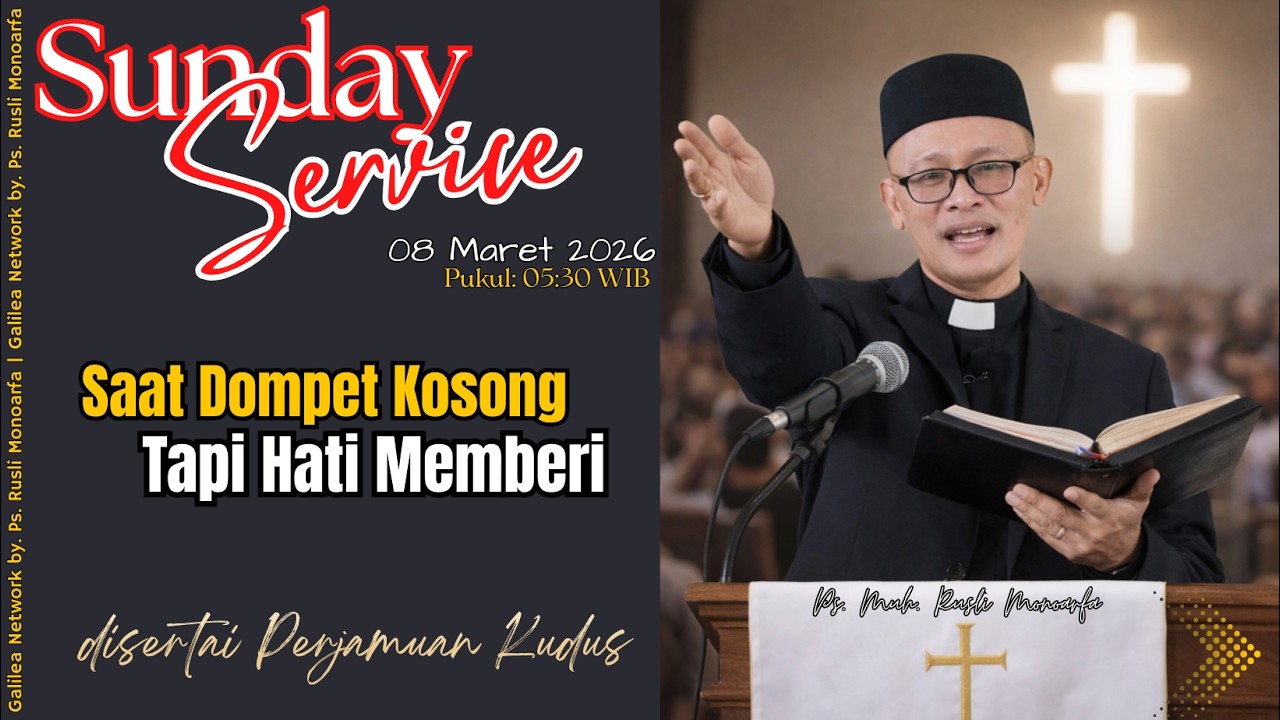 Ibadah Raya GCC Minggu  08 Maret 2026  Memberi dari Kekurangan || Ps. M. Rusli Monoarfa