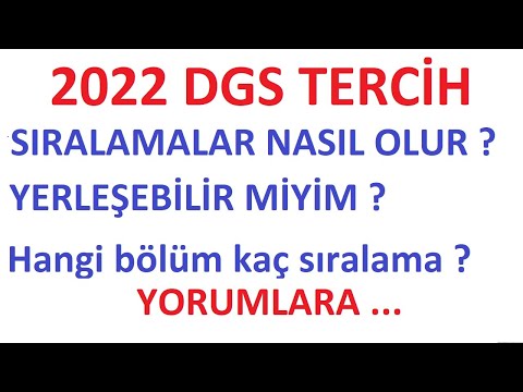 2022 Dgs Tercihler