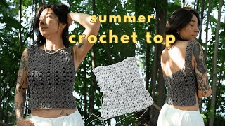 crochet top tutorial easy ⚘ sleeveless crochet crop top & pattern!