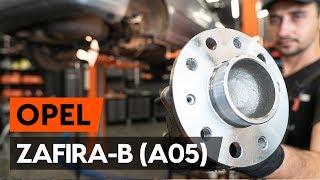 Kuinka vaihtaa takapyöränlaakerit OPEL ZAFIRA-B 2 (A05) -merkkiseen autoon [AUTODOC -OHJEVIDEO]